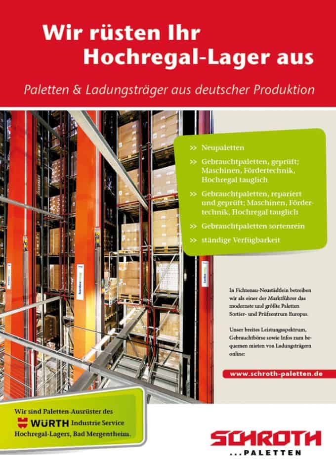 Hochregallager Würth von Schroth Paletten